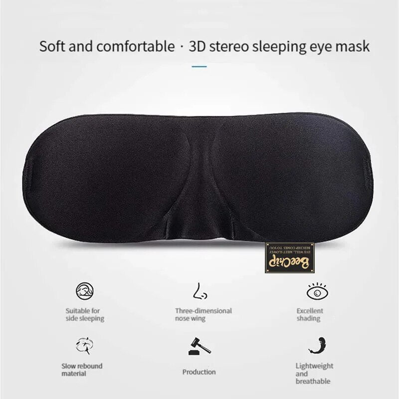 3D Sleeping Mask - Comfortable Light Blocking Eyepatch