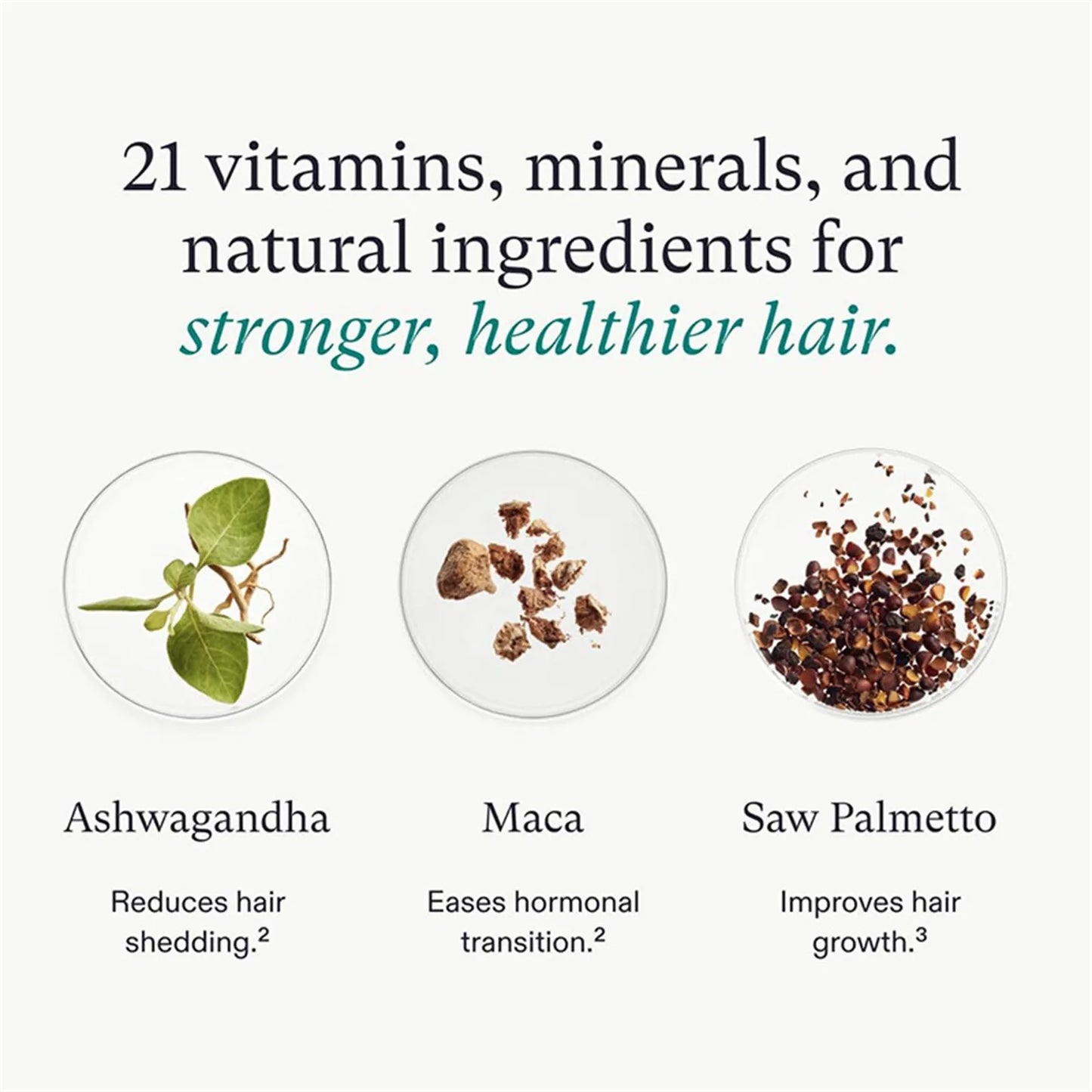 Women's Hair Growth Supplements 45+ for Thicker Hair