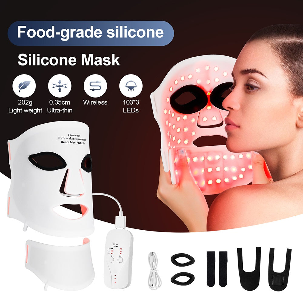 Silicone LED Mask 7-Color Therapy for Youthful Skin