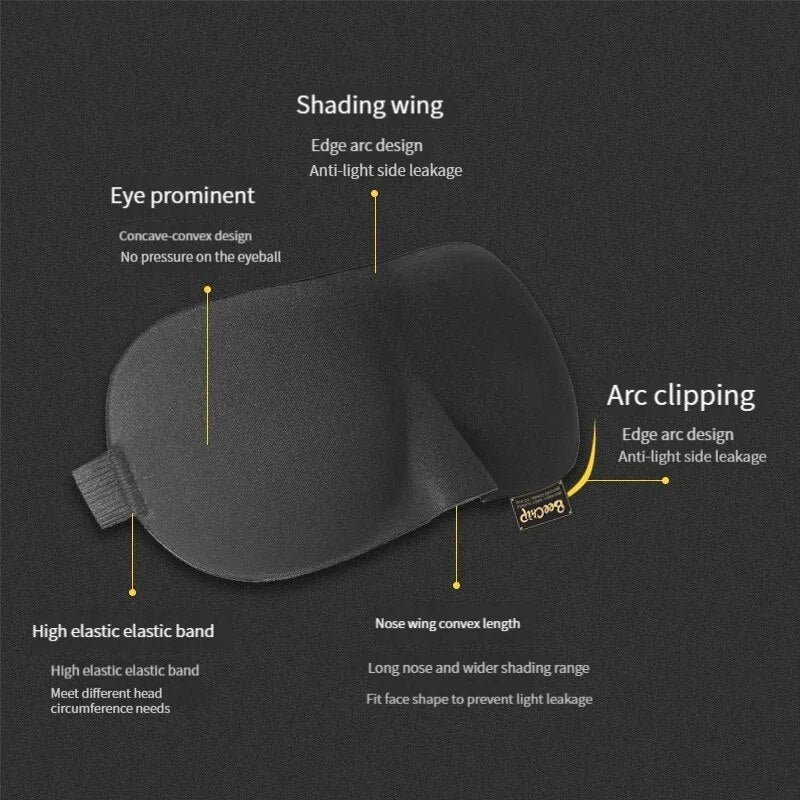 3D Sleeping Mask - Comfortable Light Blocking Eyepatch