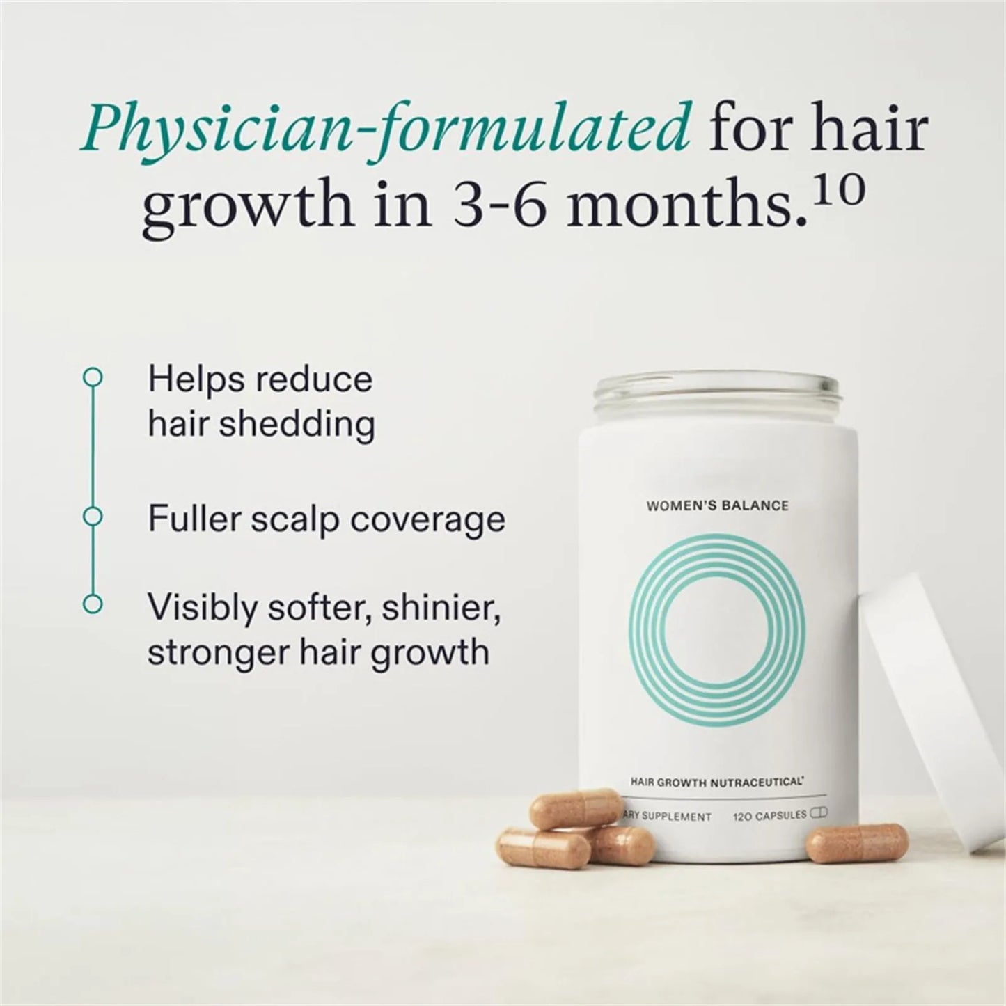 Women's Hair Growth Supplements 45+ for Thicker Hair