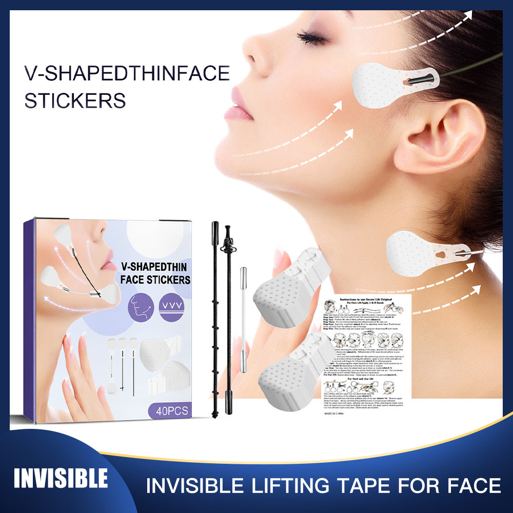 Instant Face Lift Stickers - 40Pcs, Invisible & Waterproof