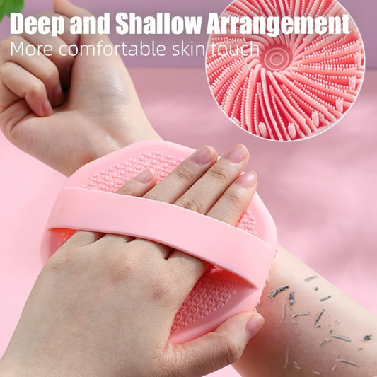 Soft Silicone Bath Brush - Manual Exfoliating Shower Scrubber