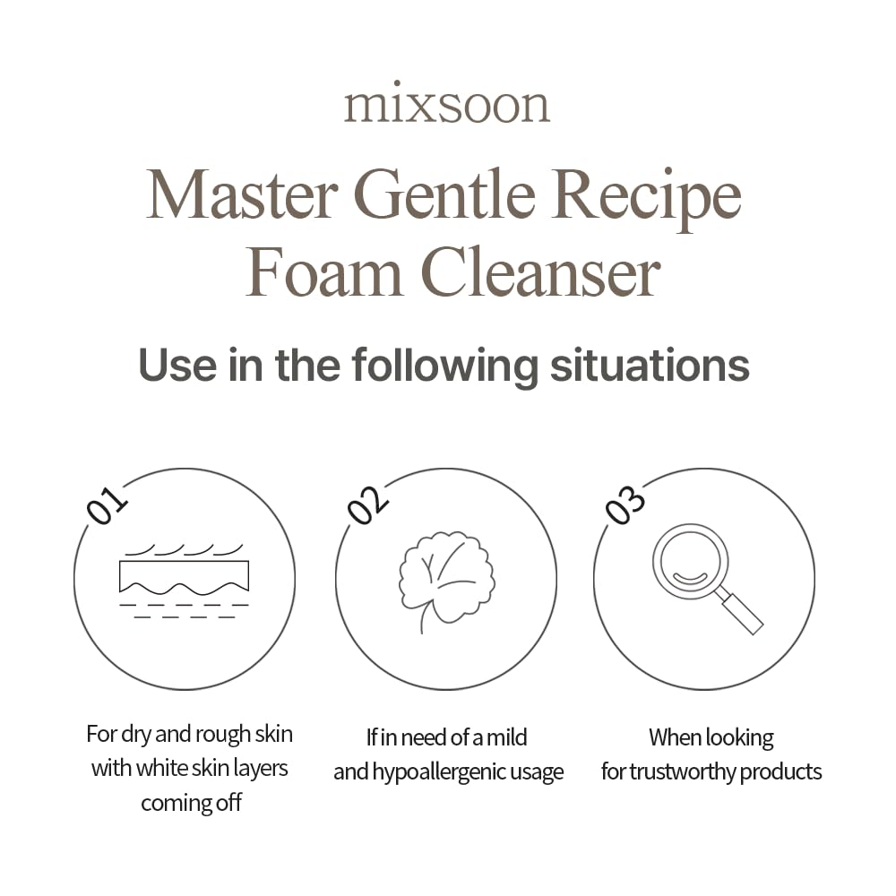 Mixsoon Gentle Foam Cleanser - Korean Glass Skin Care 150ml