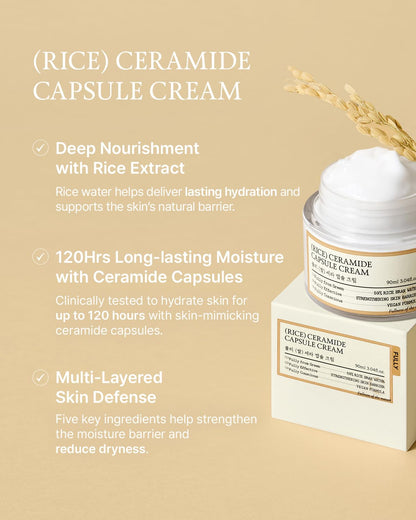Rice Ceramide Cream - Deep Hydration & Glowing Skin