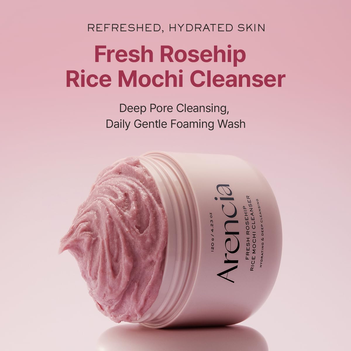 Rosehip Brightening Rice Mochi Cleanser & Scrub - 4.23oz