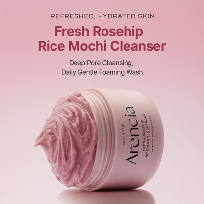 Rosehip Brightening Rice Mochi Cleanser & Scrub - 4.23oz