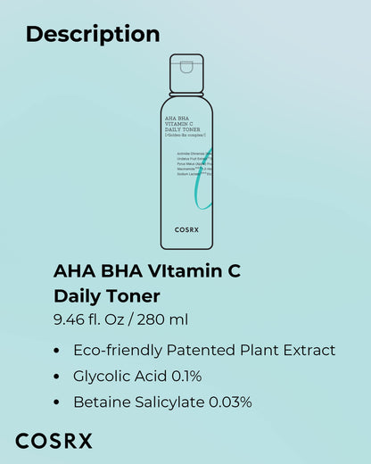 AHA BHA Vitamin C Toner - COSRX Daily Exfoliating Korean Care
