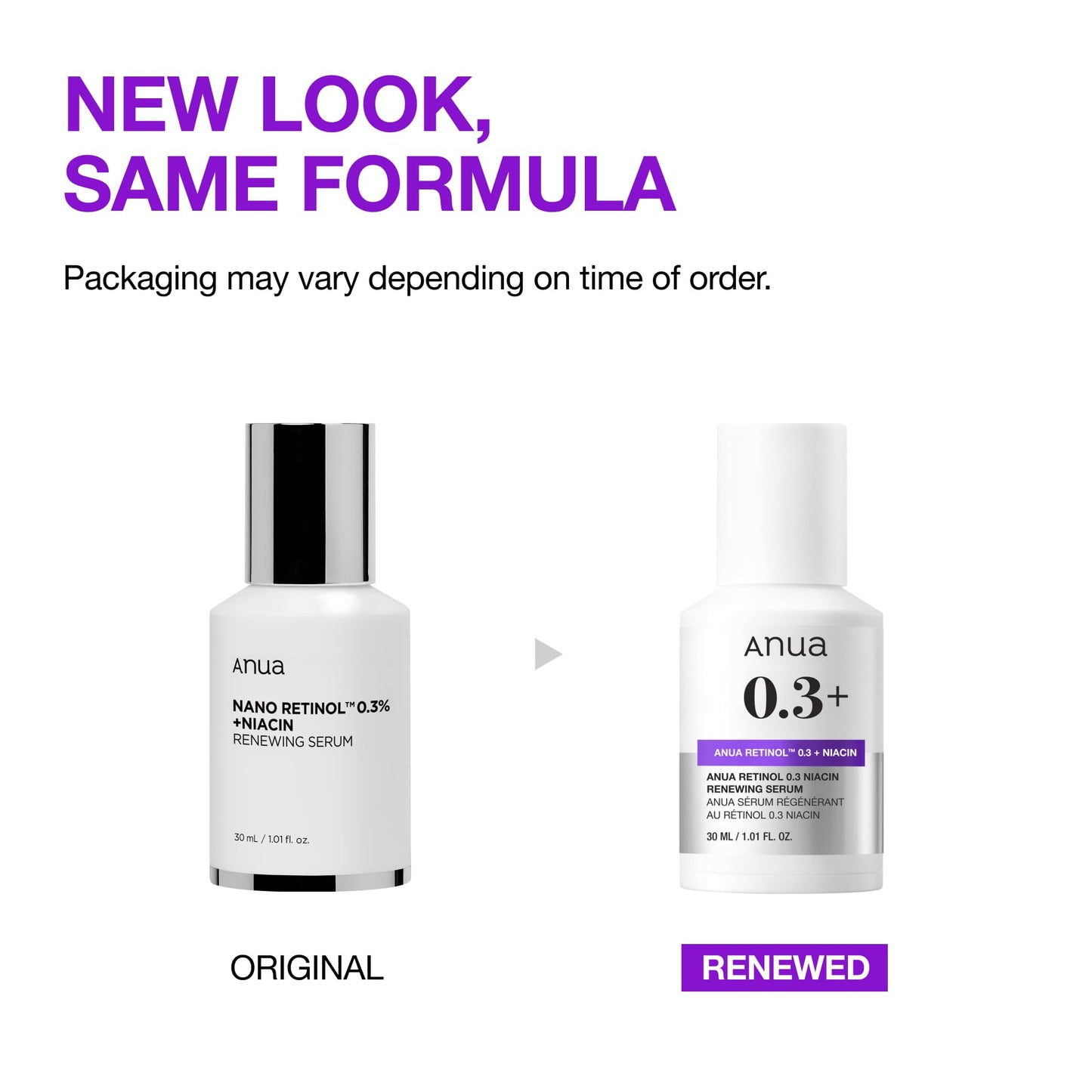 Retinol Serum Anti-Aging 0.3% with Niacinamide 5% - Anua