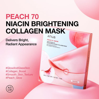 ANUA Peach Collagen Mask - Brighten & Hydrate Overnight