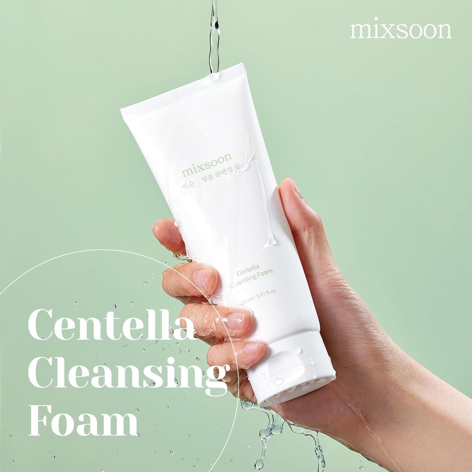 Mixsoon Centella Cleansing Foam - Cica, Low pH, Hydrating 150ml