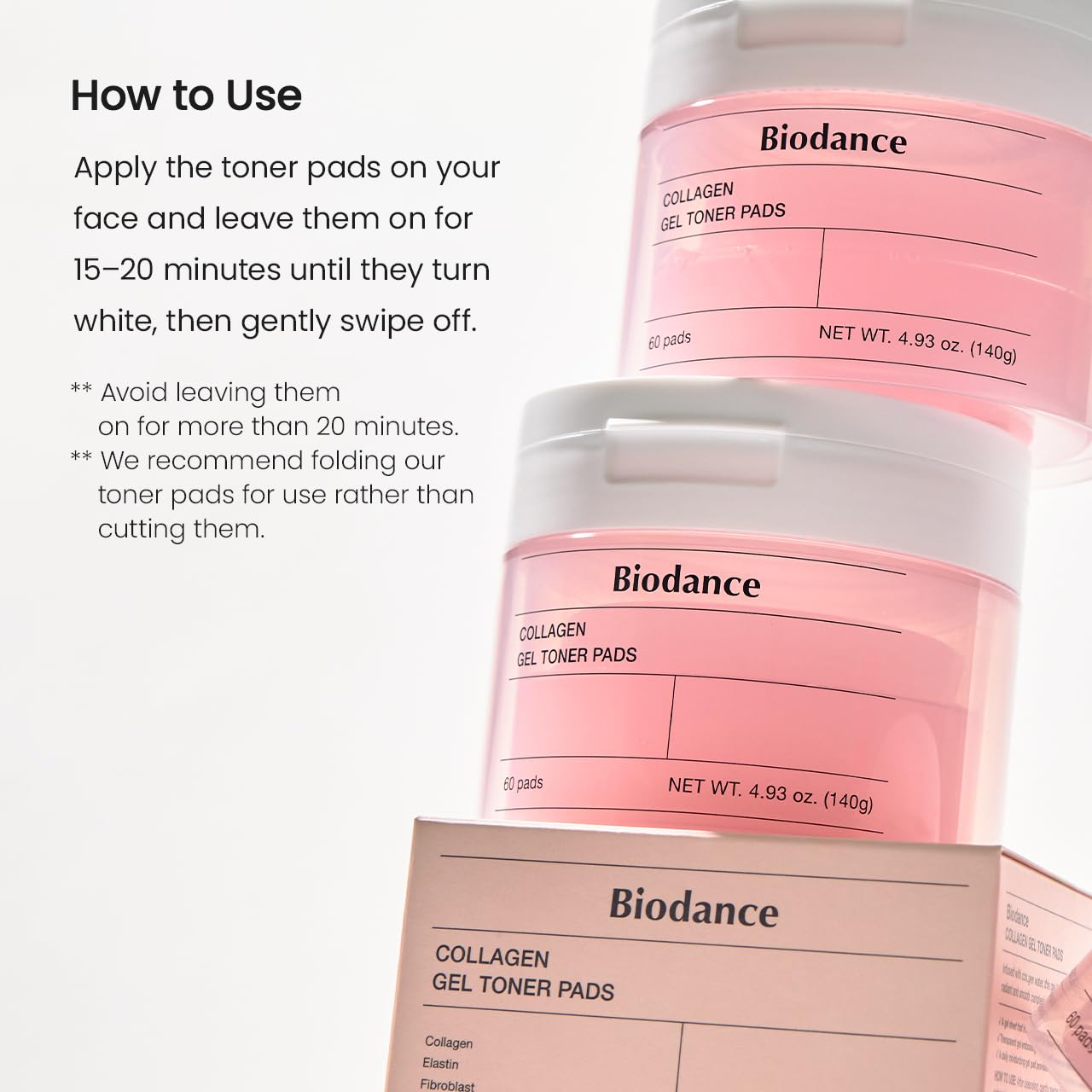 Collagen Gel Toner Pads - Pore Minimizer & Elasticity Boost