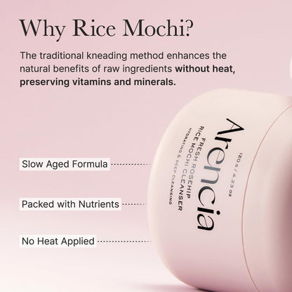 Rosehip Brightening Rice Mochi Cleanser & Scrub - 4.23oz