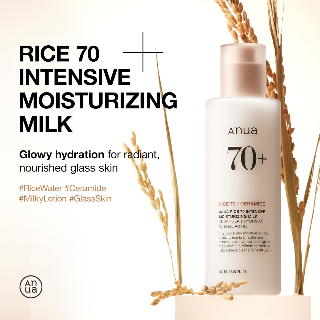 ANUA Rice 70 Moisturizing Milk - Hydrating Face Lotion 5.07oz