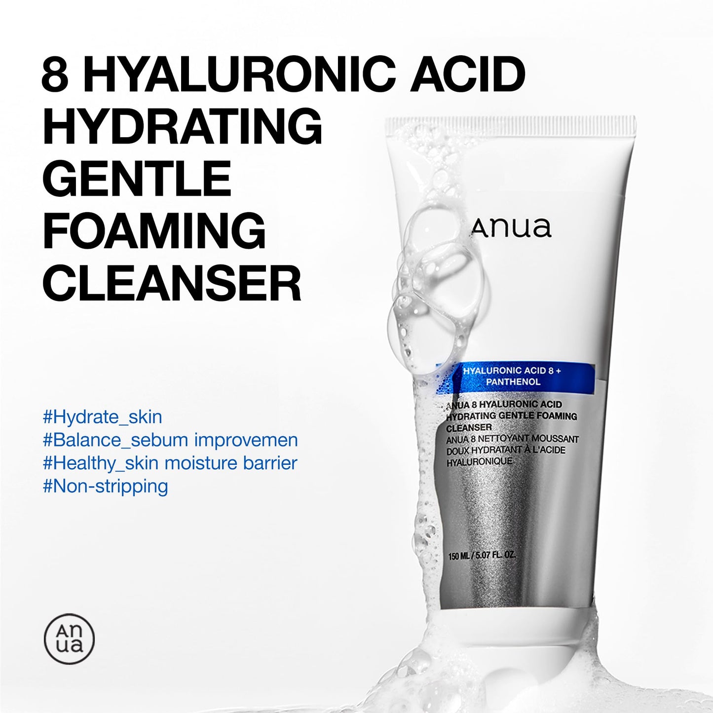 Anua Hydrating Foaming Cleanser with Hyaluronic Acid