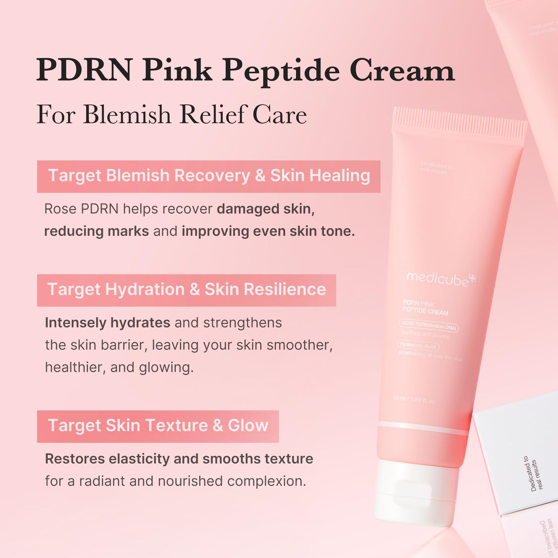 PDRN Pink Hyaluronic Cream - Blemish Relief & Hydration