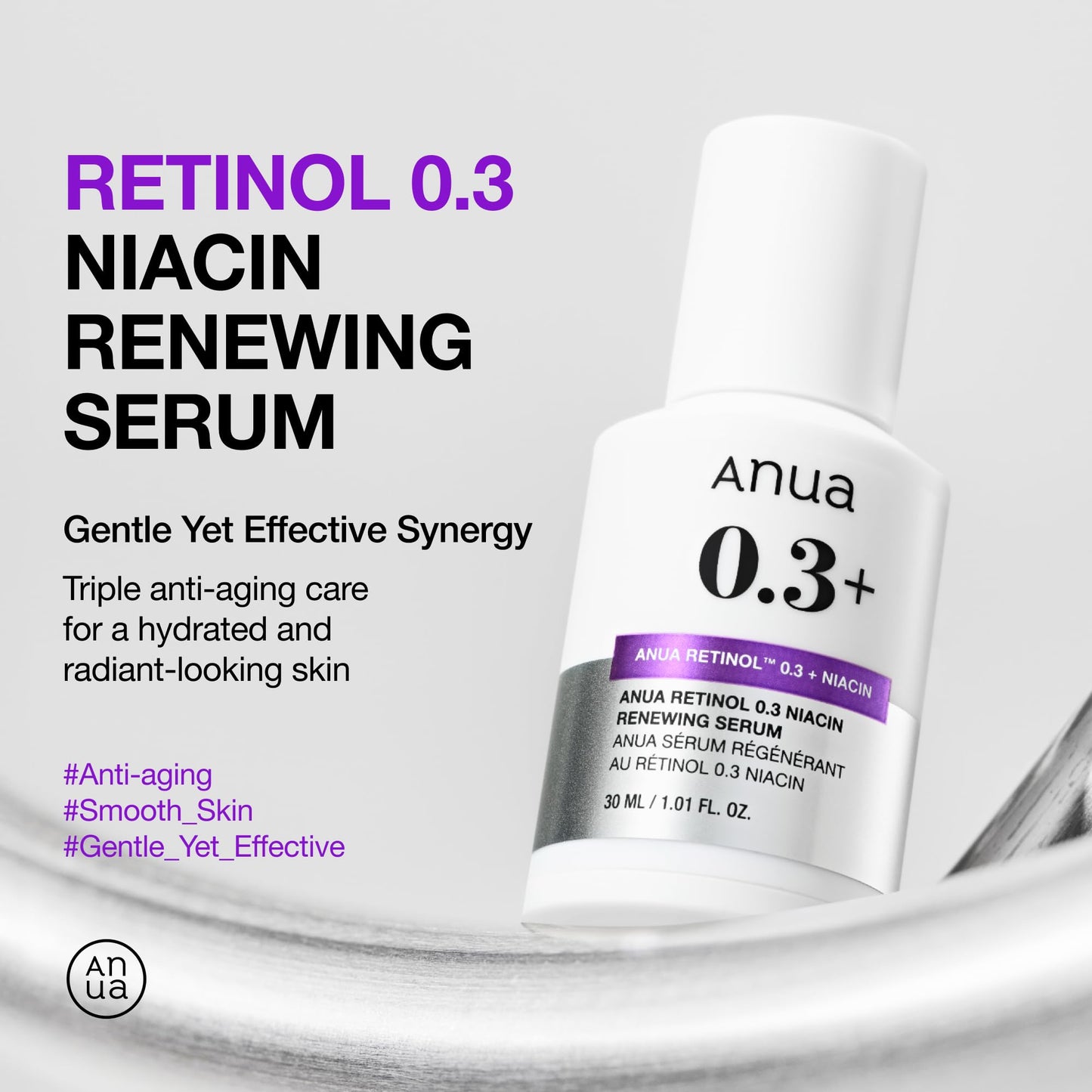 Retinol Serum Anti-Aging 0.3% with Niacinamide 5% - Anua