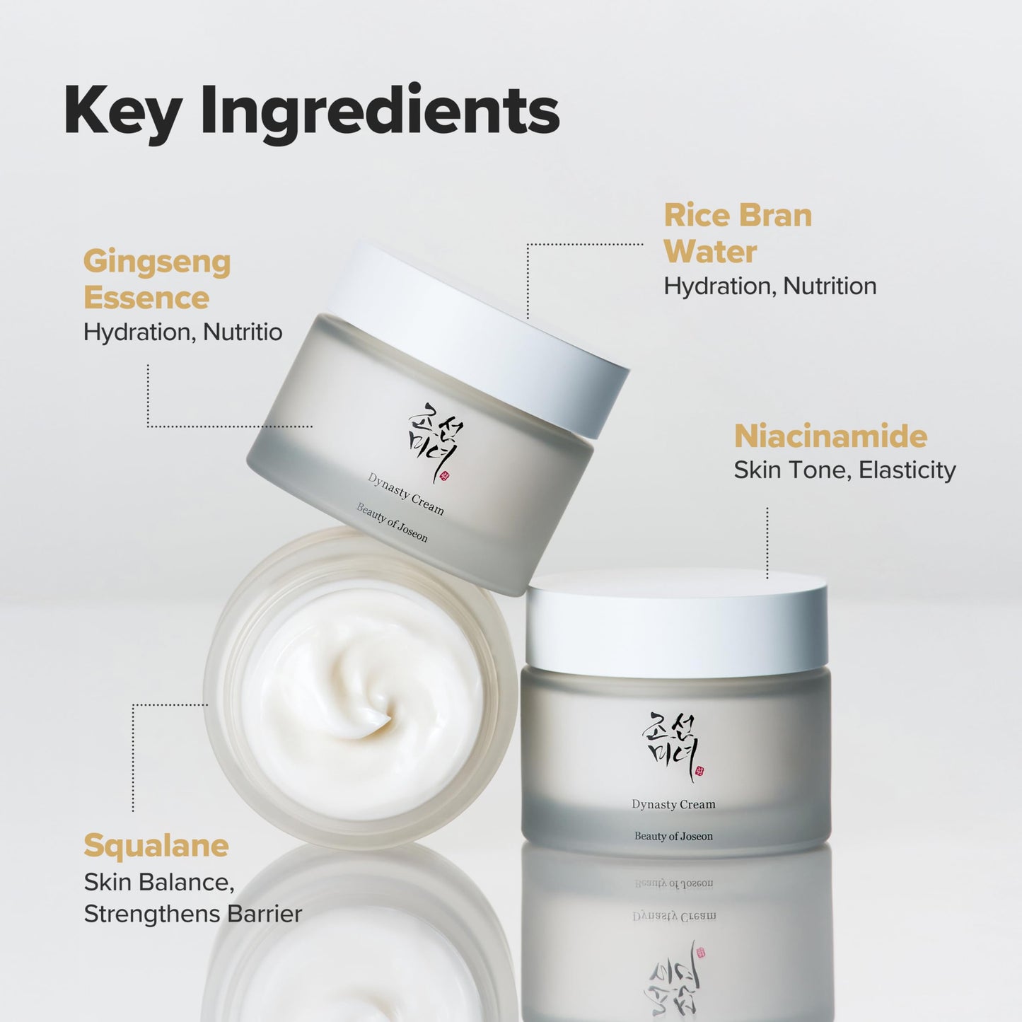 Hydrating Korean Face Cream for Dry, Sensitive Skin 100ml