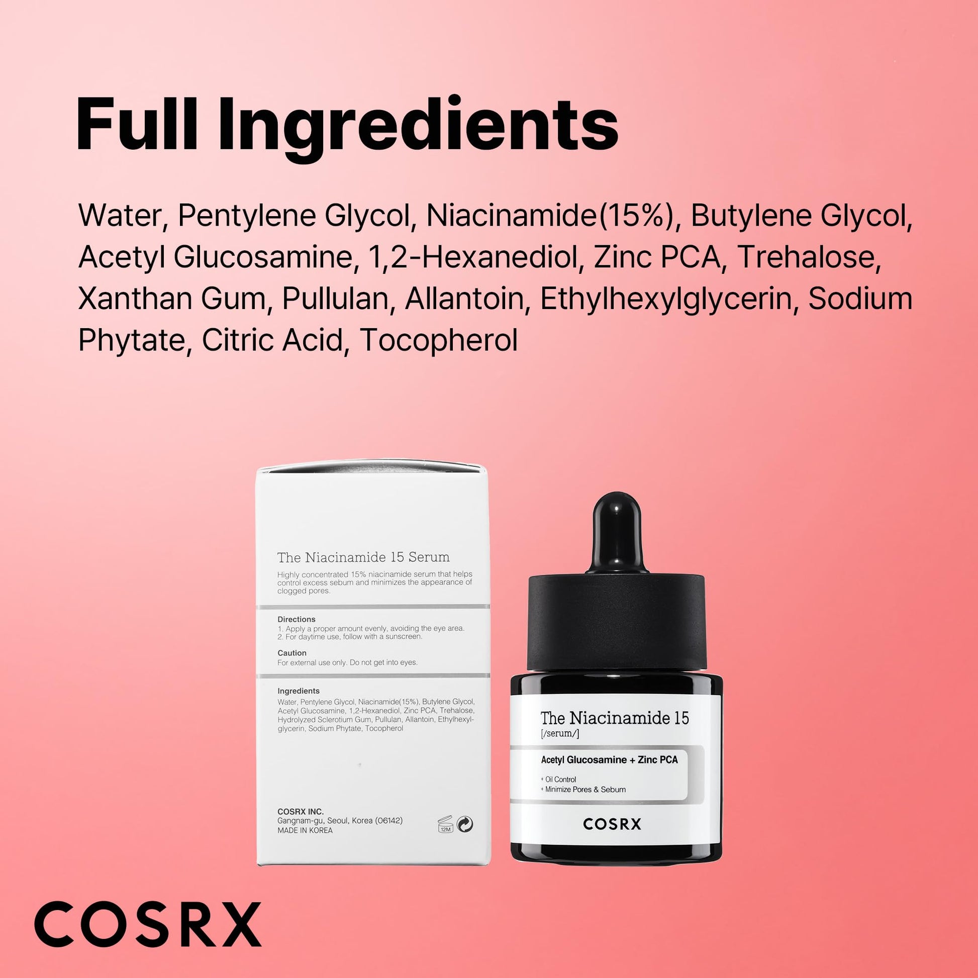Niacinamide 15% Serum - Pore Minimizer, Even Tone, 0.67 fl oz