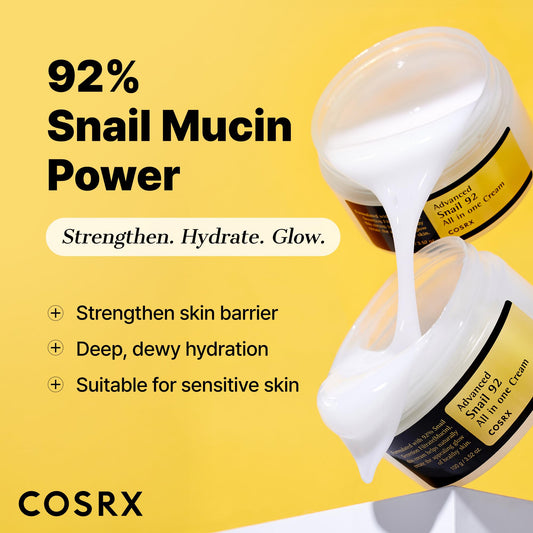 Snail Mucin 92% Moisturizer - Glowy Skin, 3.52 Oz