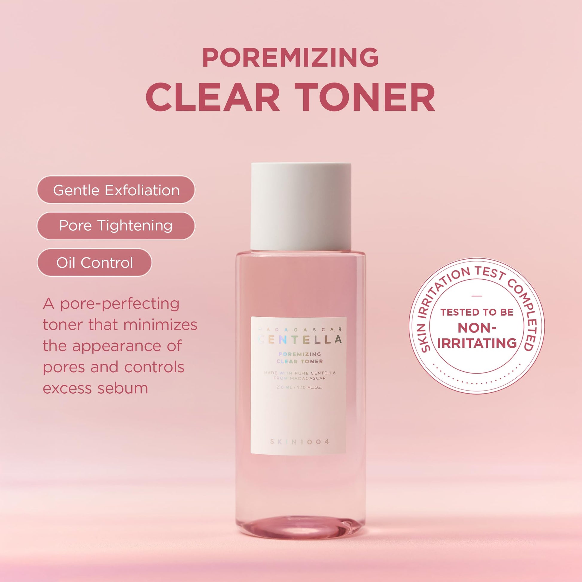 Korean Face Toner with Pink Salt & Centella - 210ml