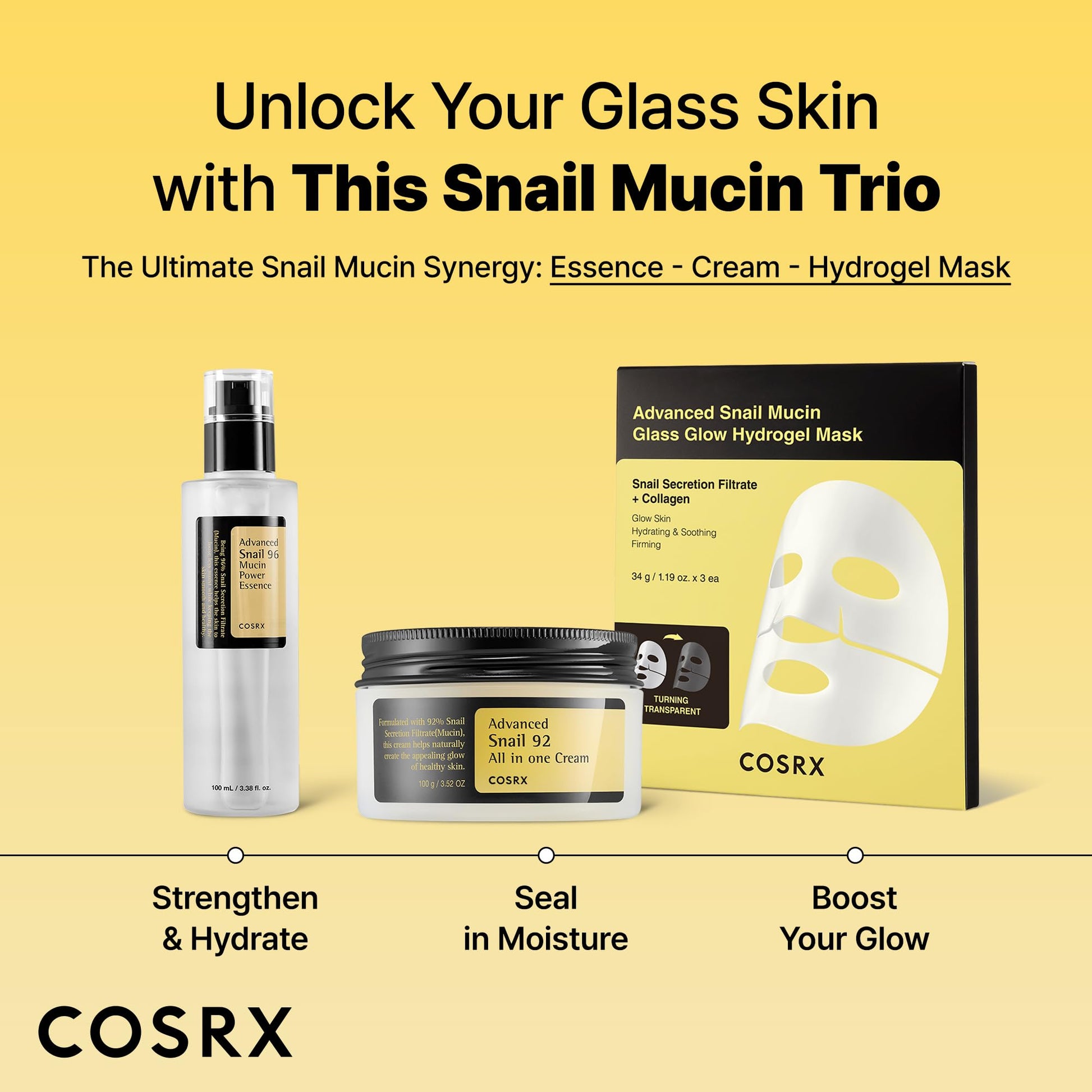 Snail Mucin 92% Moisturizer - Glowy Skin, 3.52 Oz