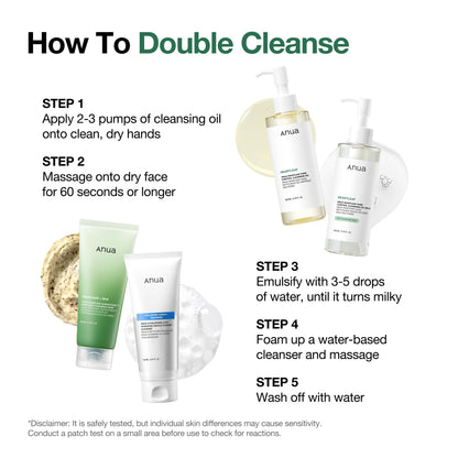 Anua Heartleaf Cleansing Oil - Makeup & Blackhead Remover 6.76oz