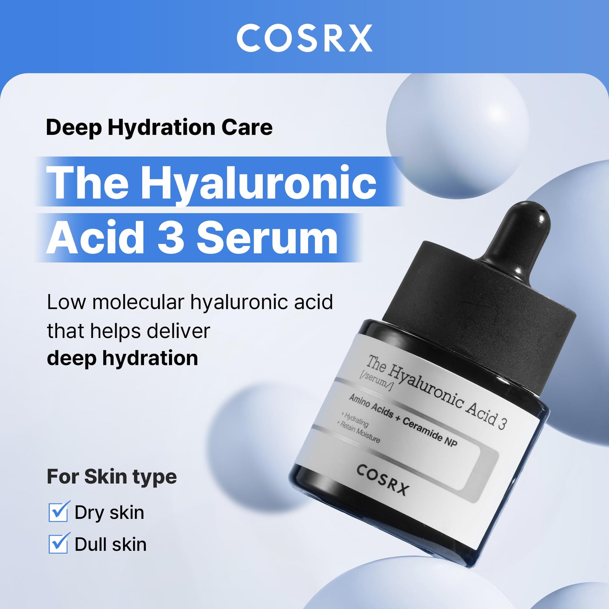 Hyaluronic Acid Serum 3% - Hydrate & Repair Dry Skin