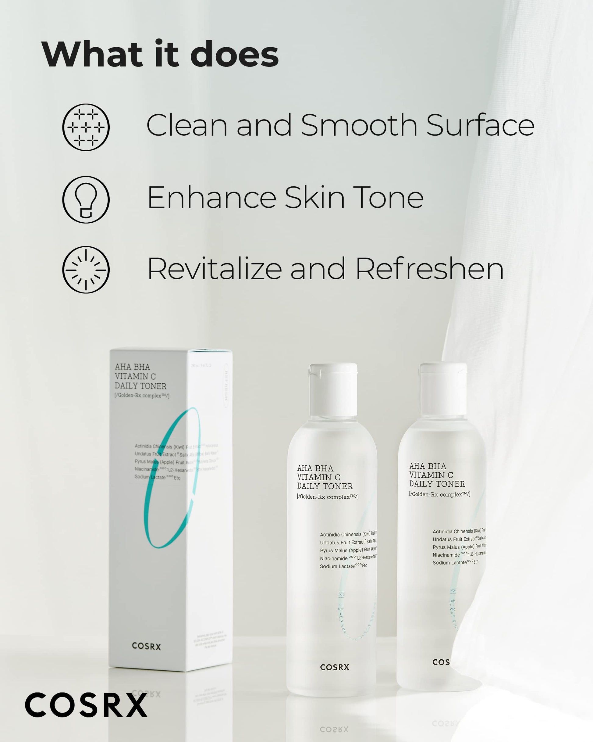 AHA BHA Vitamin C Toner - COSRX Daily Exfoliating Korean Care