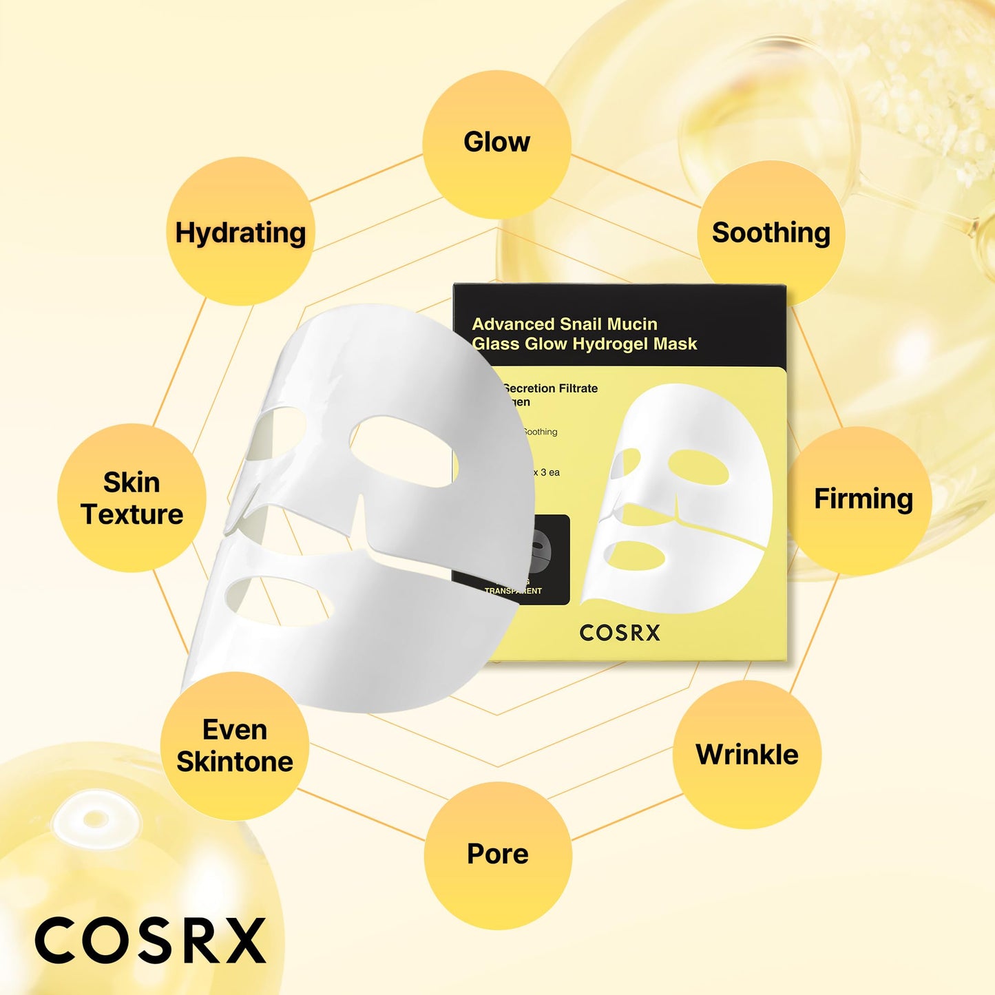 COSRX Snail Mucin Face Masks - Collagen & Glow Essentials