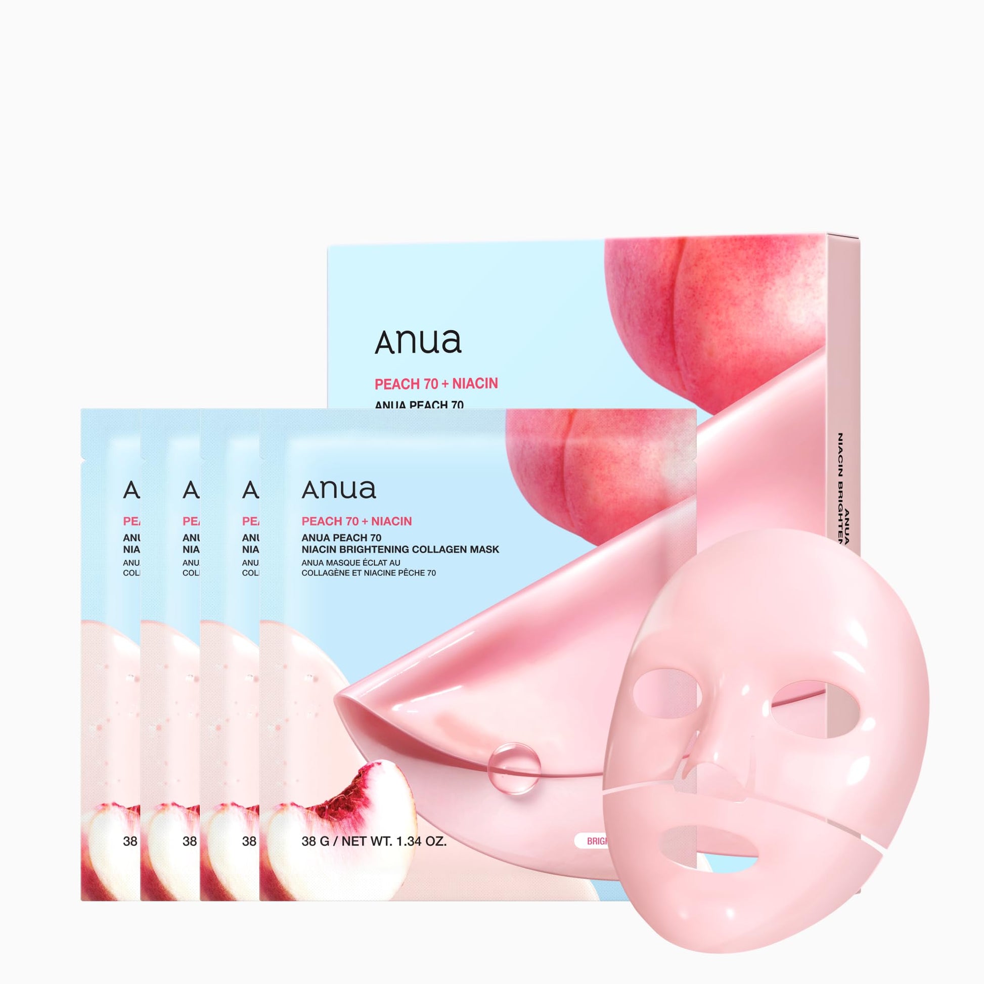 ANUA Peach Collagen Mask - Brighten & Hydrate Overnight