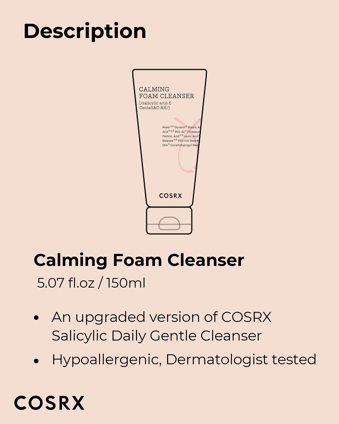 Salicylic Acid Acne Cleanser - COSRX Calming Foam, 150ml