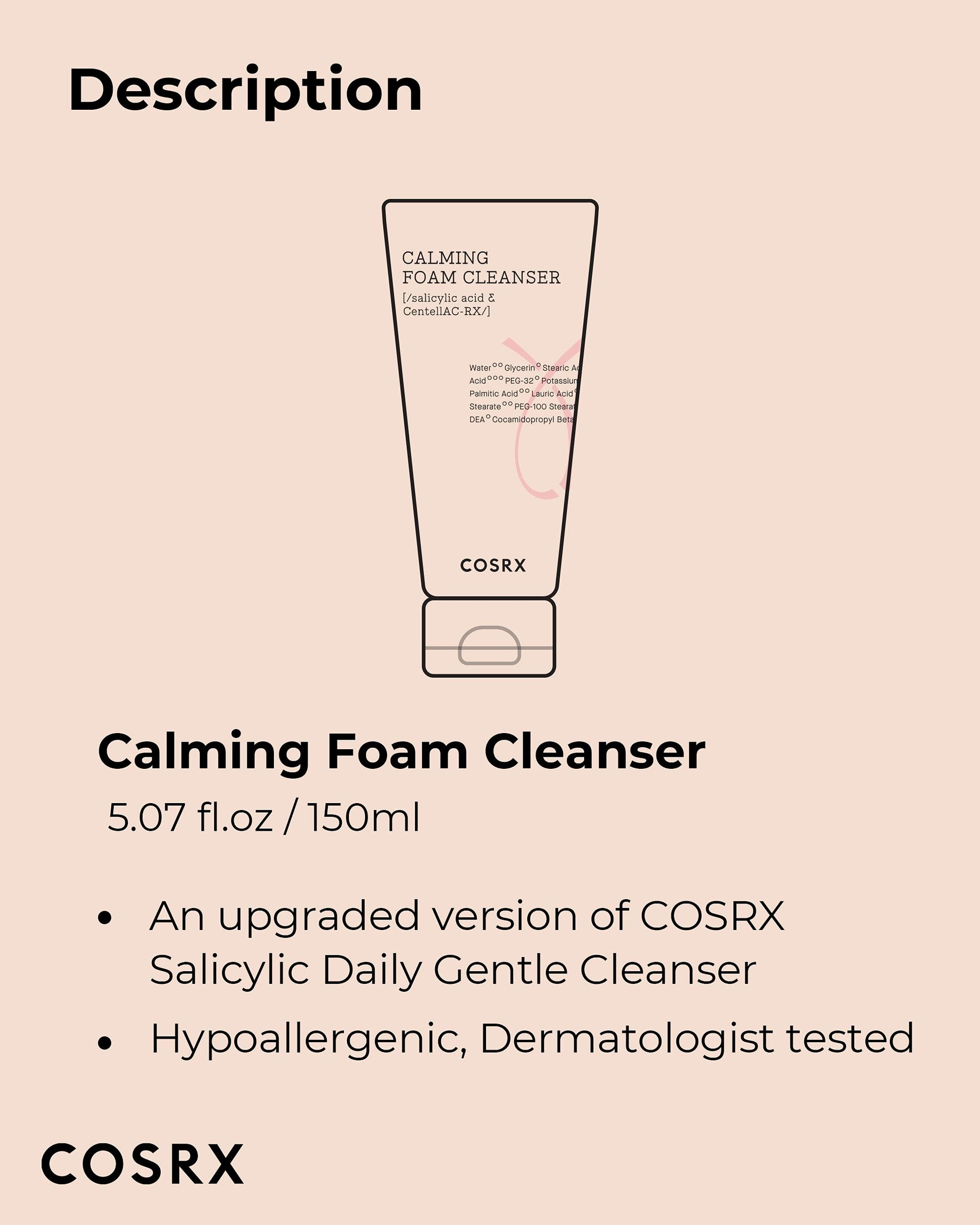 Salicylic Acid Acne Cleanser - COSRX Calming Foam, 150ml