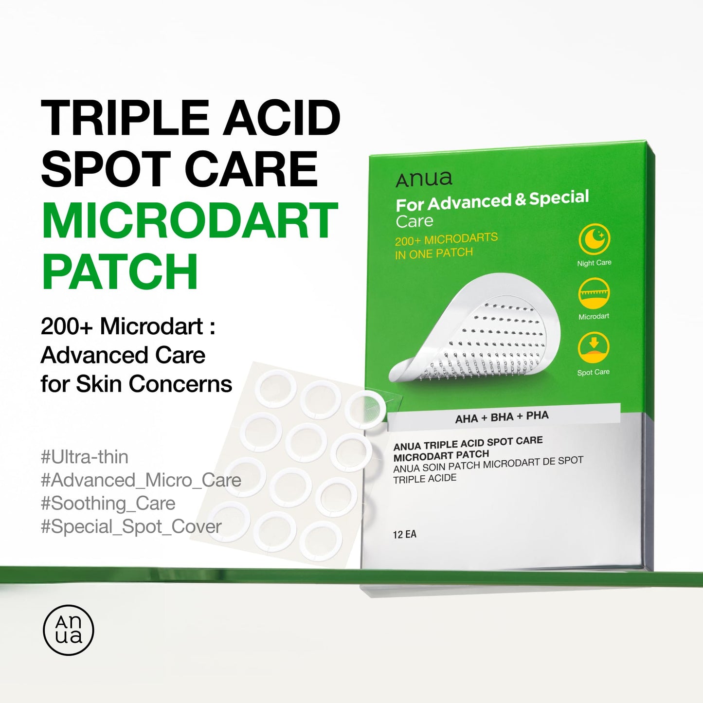 Anua Triple Acid Microdart Patch - 200+ Darts, Korean Skincare