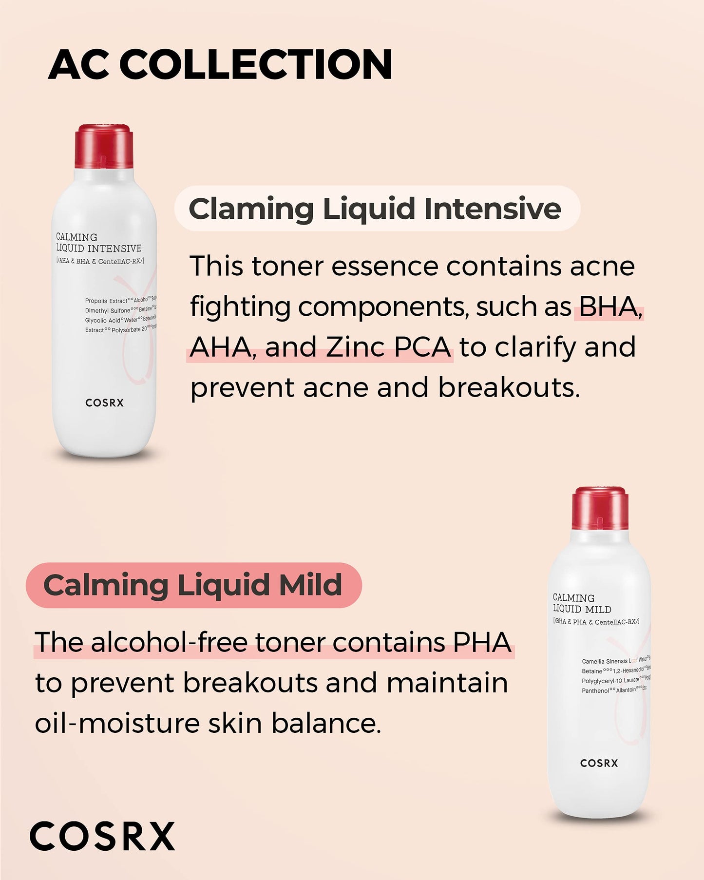 COSRX Acne Calming Liquid: AHA, BHA Toner, 125ml