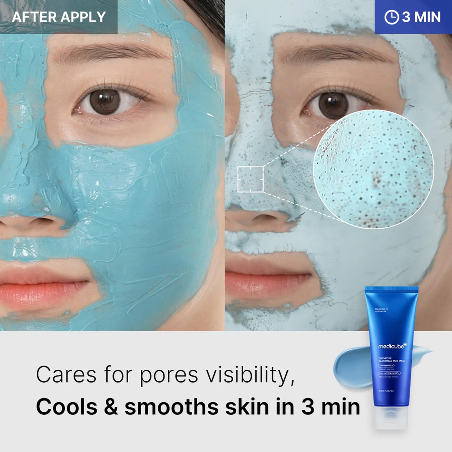 Medicube Zero Pore Mud Mask - Quick Dry, Pore Tightening