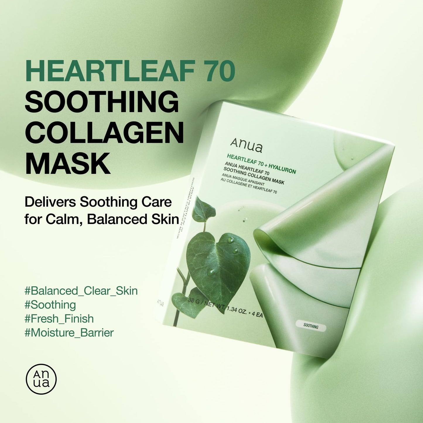 ANUA Heartleaf Collagen Mask - Glass Skin Overnight Facial