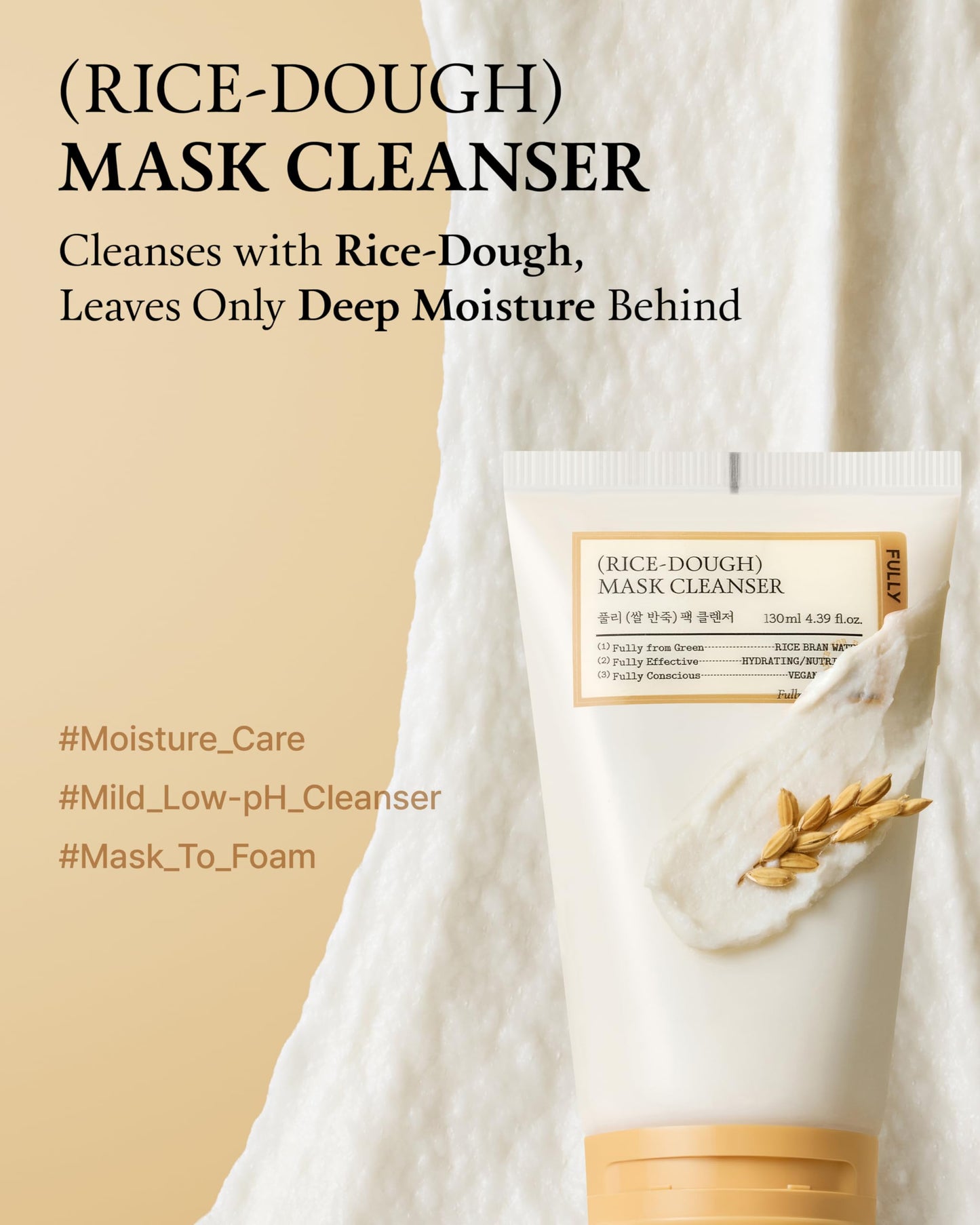 Hydrating Rice-Dough Mask Cleanser for Dry & Sensitive Skin