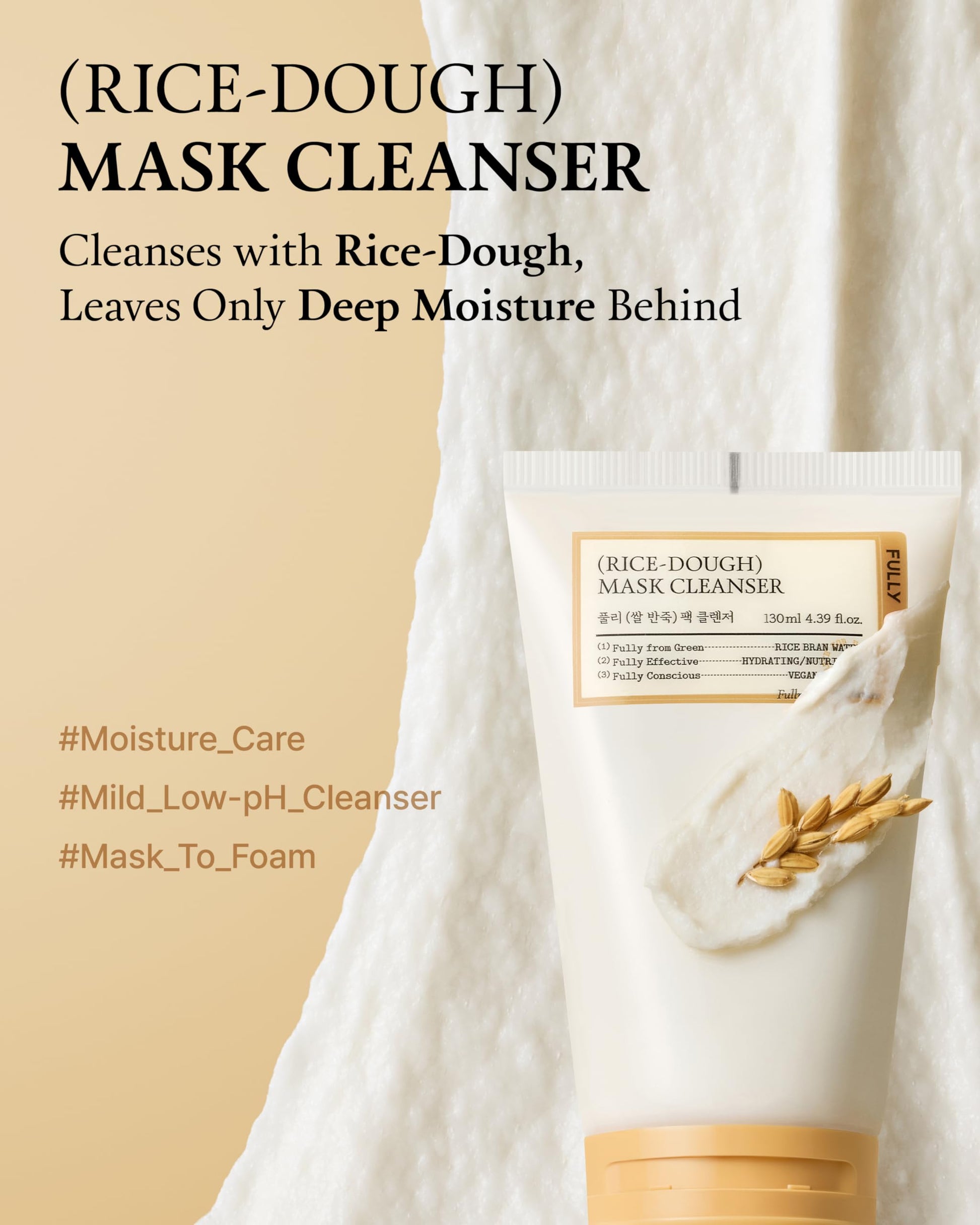 Hydrating Rice-Dough Mask Cleanser for Dry & Sensitive Skin