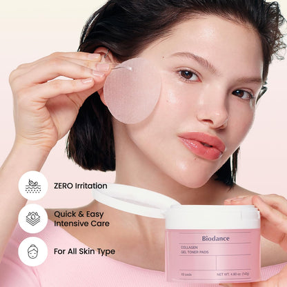 Collagen Gel Toner Pads - Pore Minimizer & Elasticity Boost