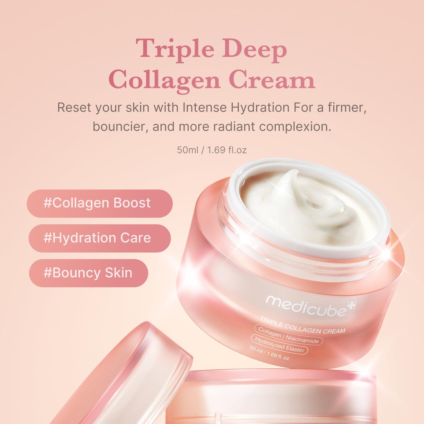 Collagen Cream - Hydrating & Firming Moisturizer, 1.69 oz
