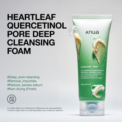 Anua Heartleaf Pore Refining Foam - Hydrating BHA Cleanser