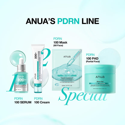 Anua PDRN Hyaluronic Acid Mask - Korean Glow Sheet (10 Pack)