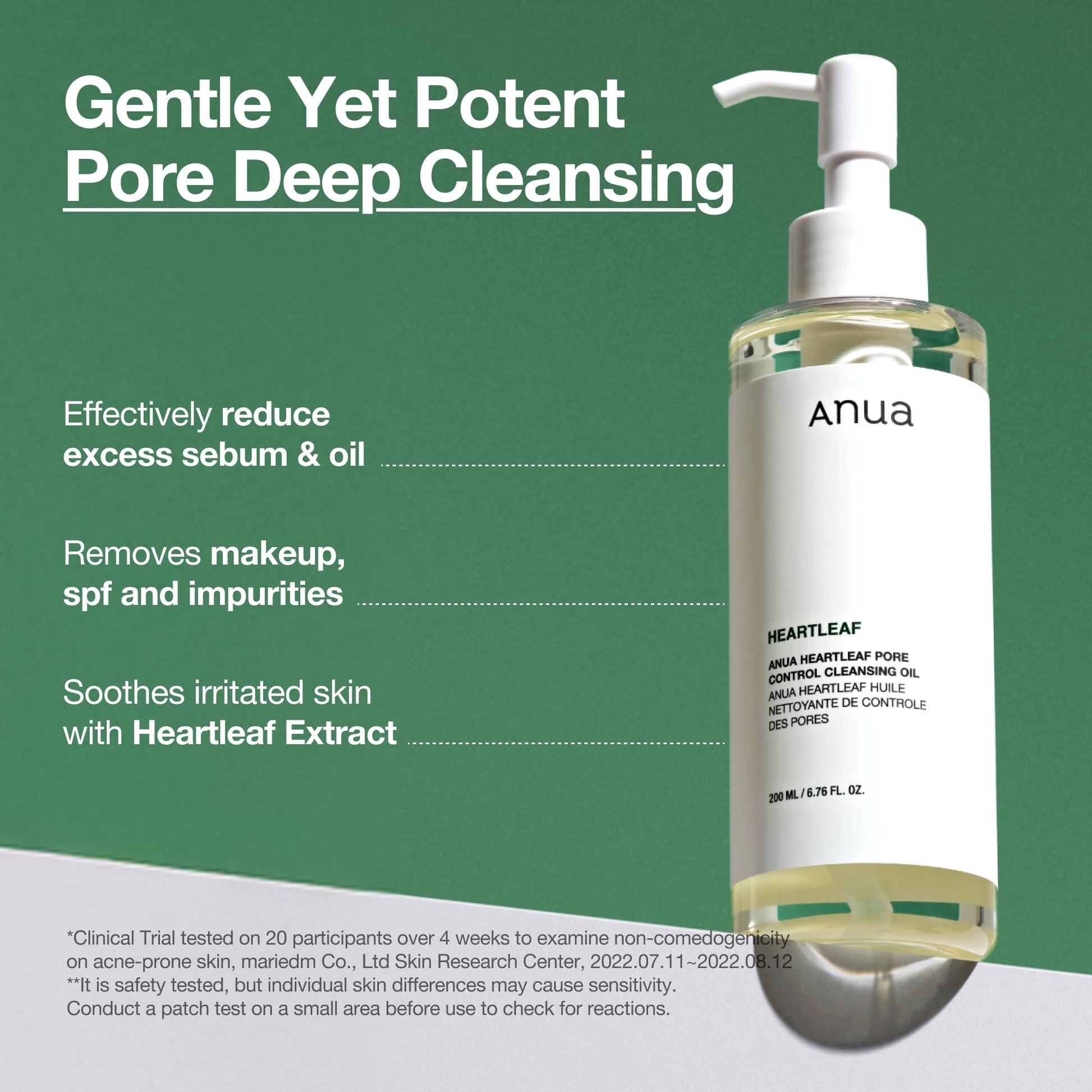 Anua Heartleaf Cleansing Oil - Makeup & Blackhead Remover 6.76oz