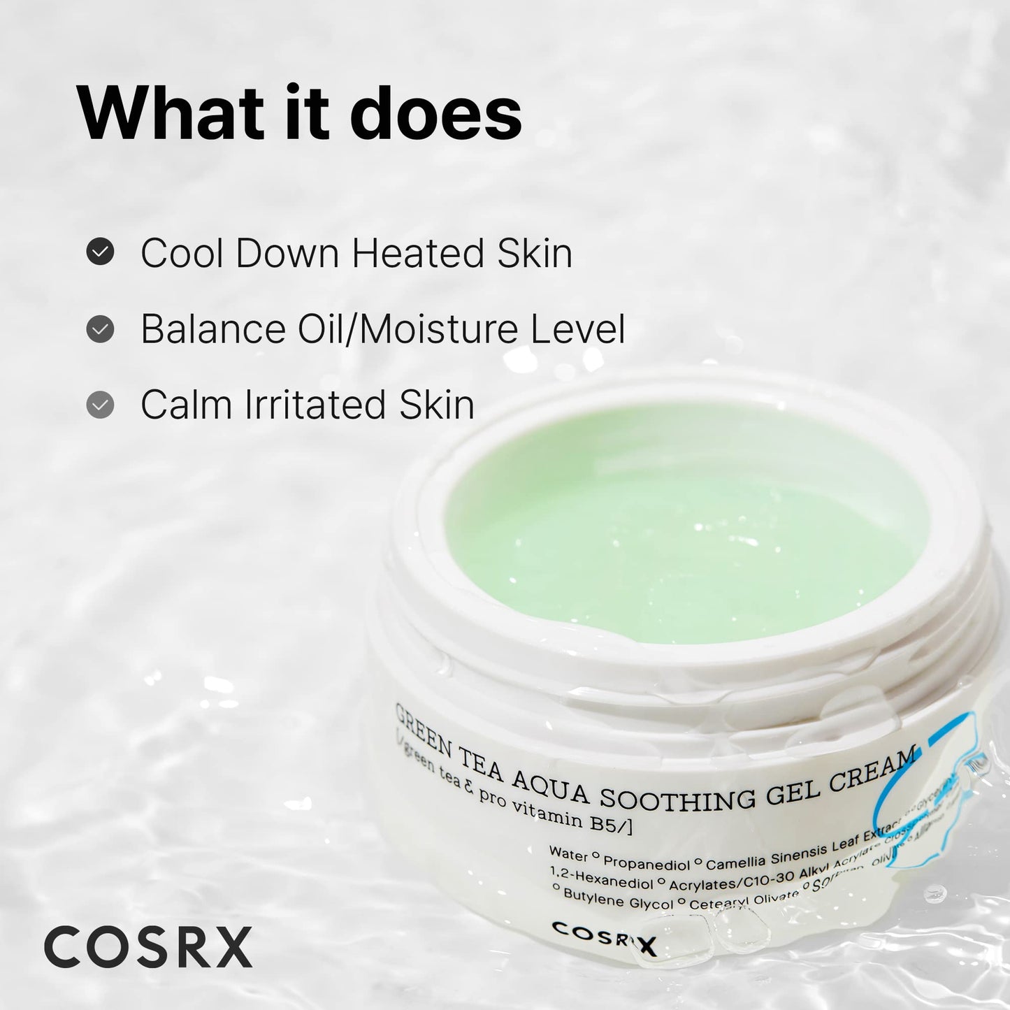 COSRX Green Tea Gel Cream 50ml | Soothing Korean Skincare