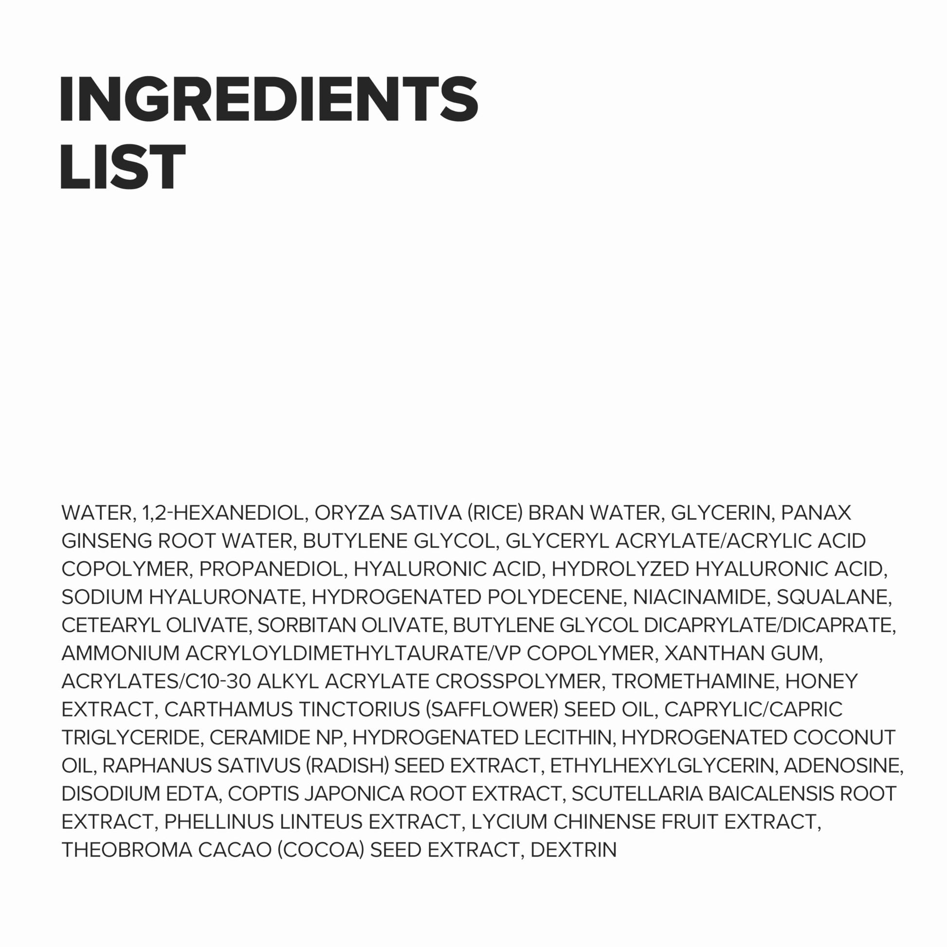 Hydrating Korean Face Cream for Dry, Sensitive Skin 100ml