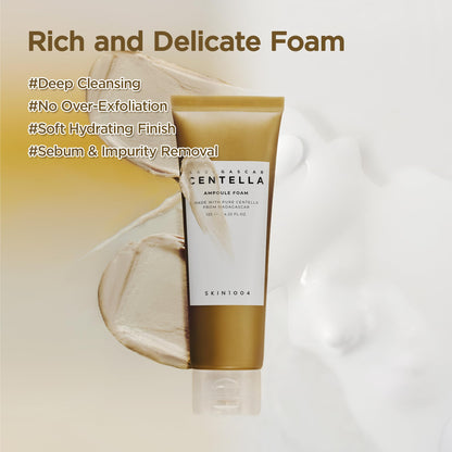 Centella Ampoule Foam: Korean Cleanser & Makeup Remover 4.23oz
