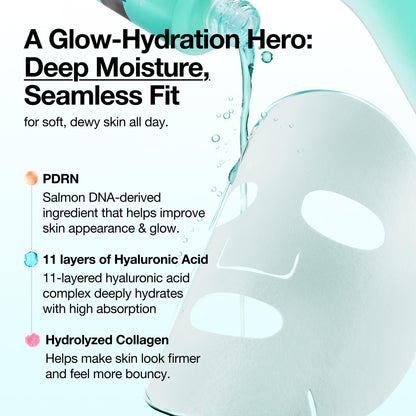 Anua PDRN Hyaluronic Acid Mask - Korean Glow Sheet (10 Pack)