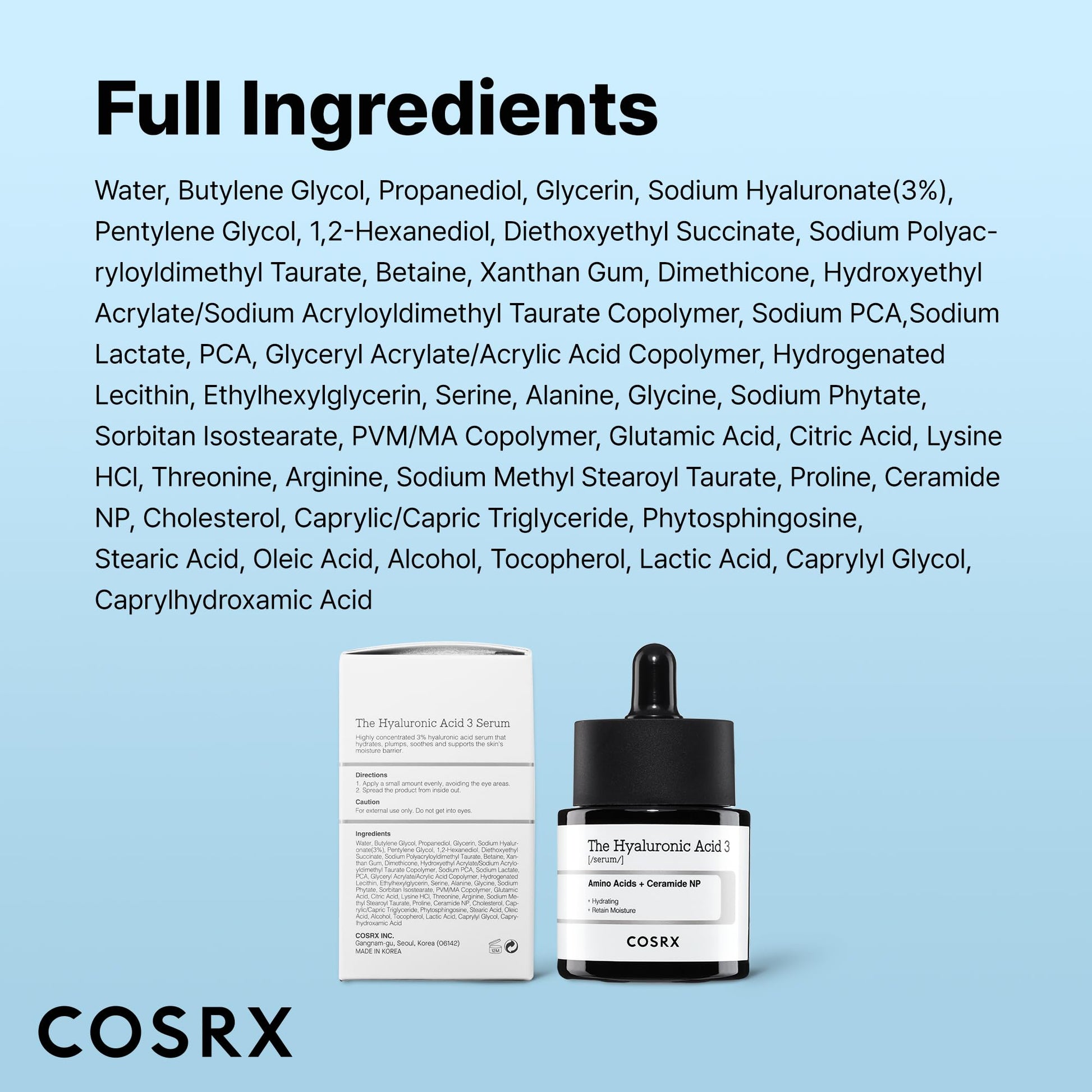Hyaluronic Acid Serum 3% - Hydrate & Repair Dry Skin