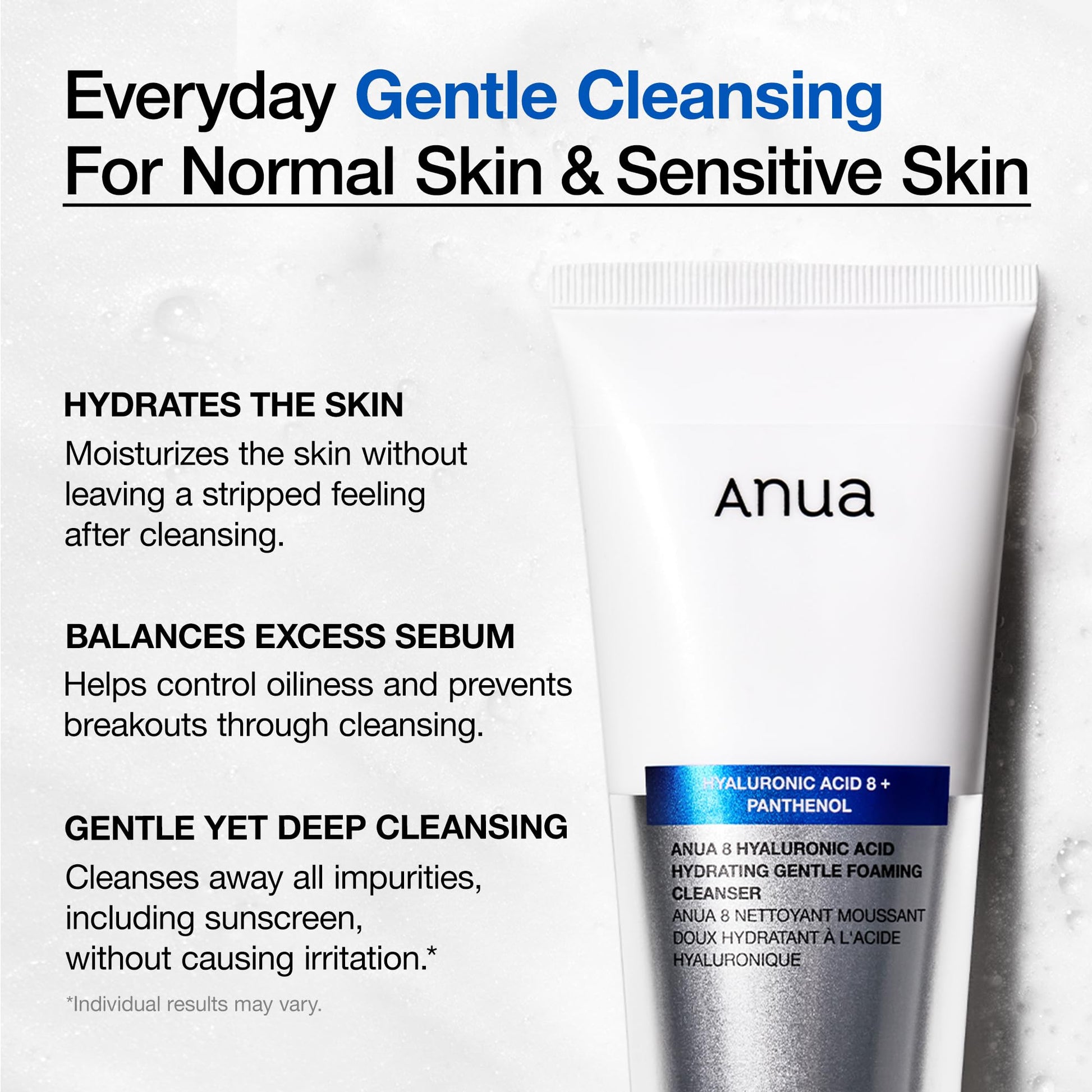 Anua Hydrating Foaming Cleanser with Hyaluronic Acid
